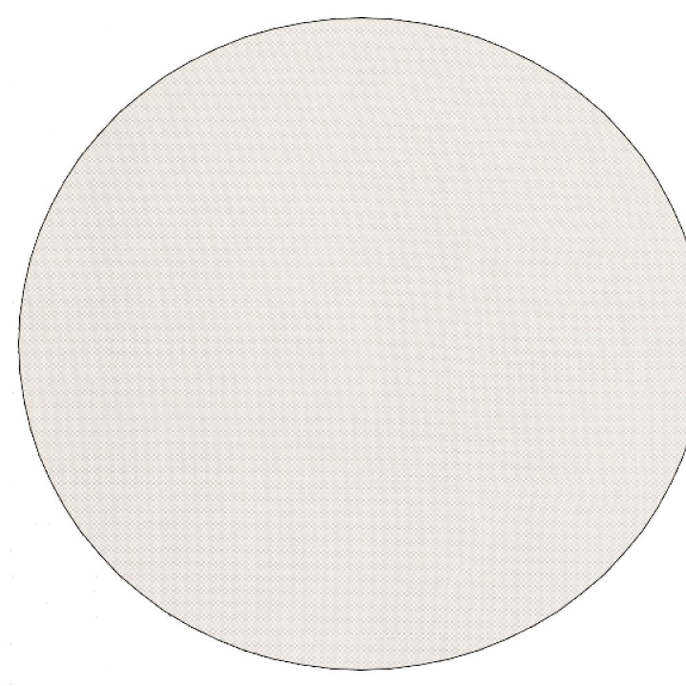 8' Round Beige Non Slip Rug Pad on a white background