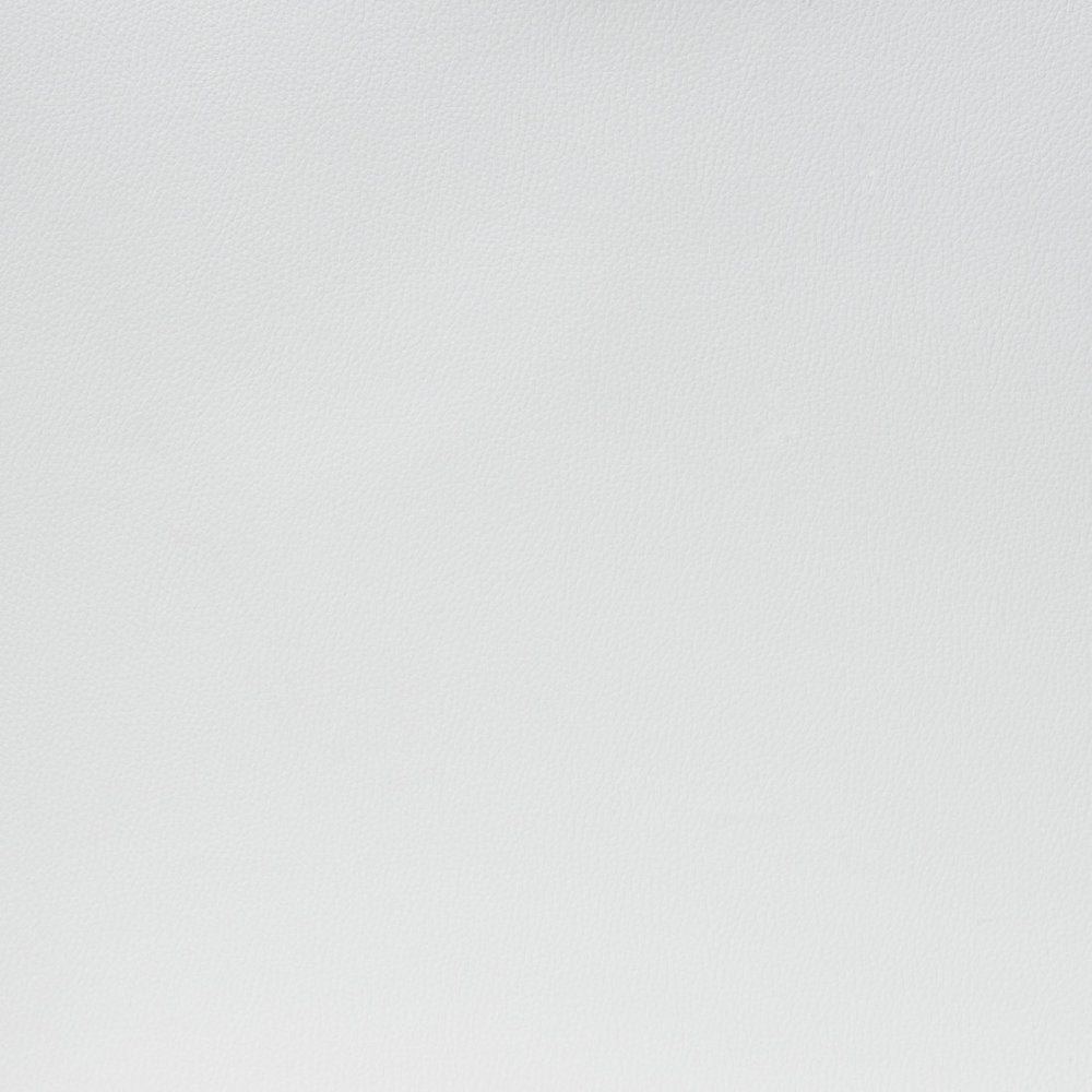 White and Silver Adjustable Swivel Faux Leather Rolling Conference Office Chair on a white background