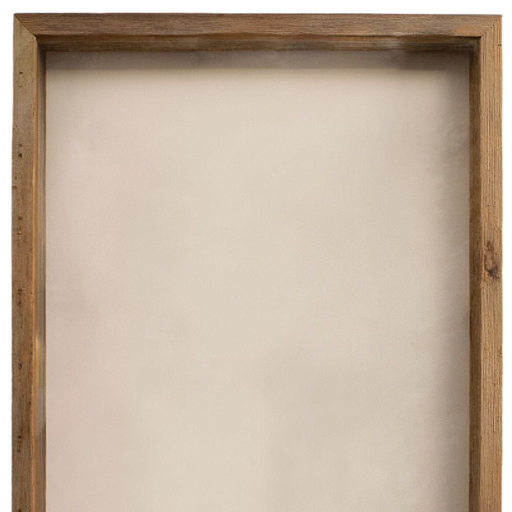 Detail view of 6" x 6" Gray Solid Wood Tabletop Picture Frame - 11.00" H x 11.00" W x 3.00" D, filling the frame with the wood texture.