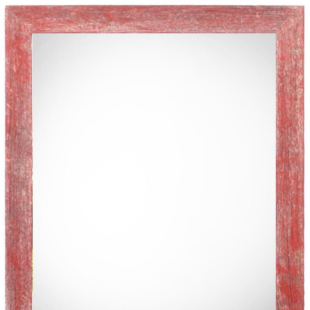 4" x 6" Red Solid Wood Tabletop Picture Frame. Picture frame isolated on a plain white background, showing a red wood surface.