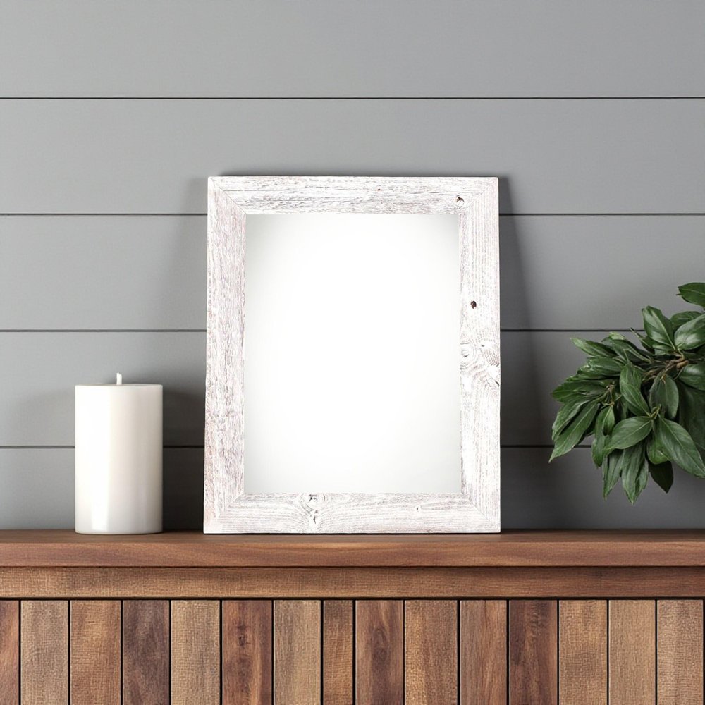 4" x 6" White Solid Wood Tabletop Picture Frame.
