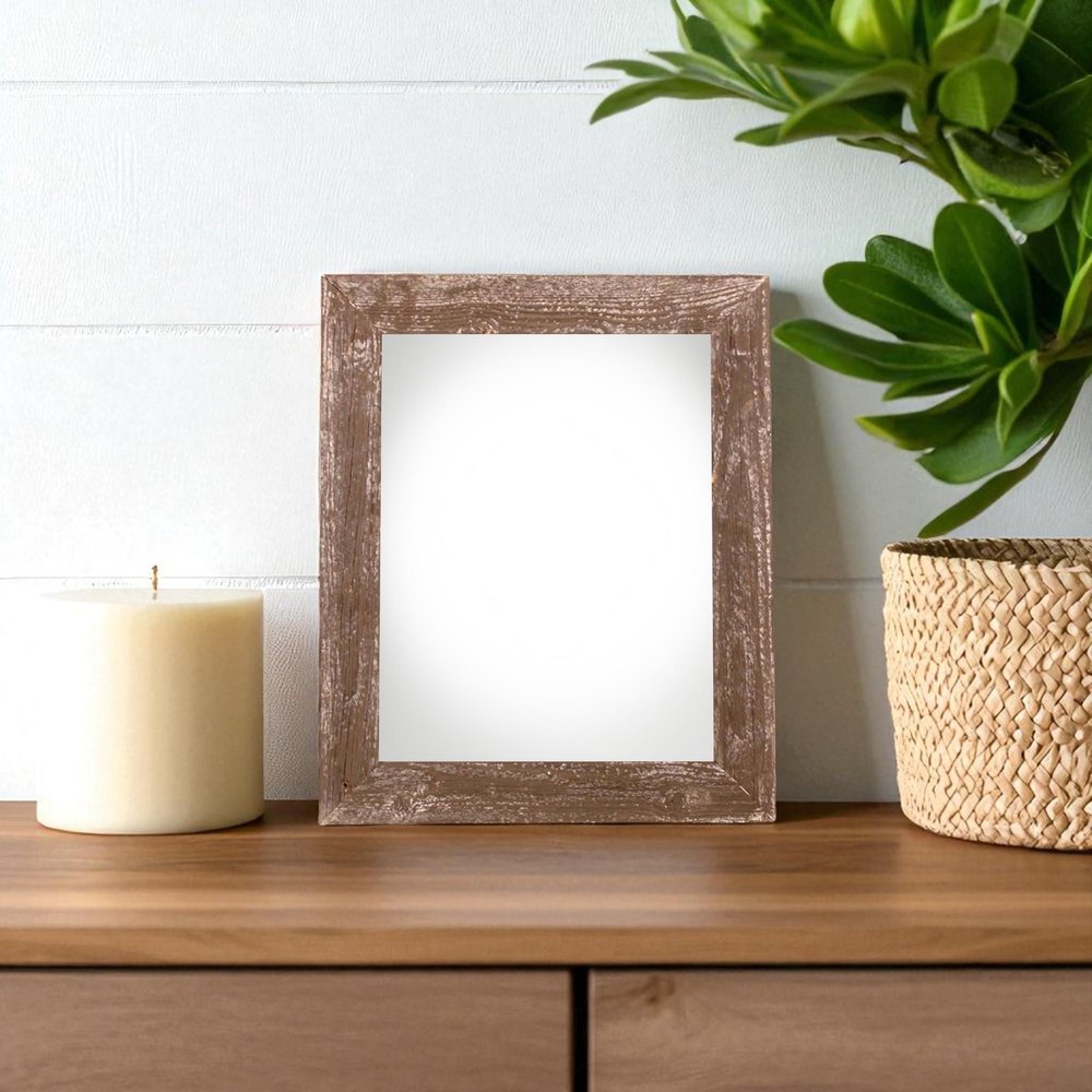 5" x 7" Brown Solid Wood Tabletop Picture Frame. Picture frame in brown wood.