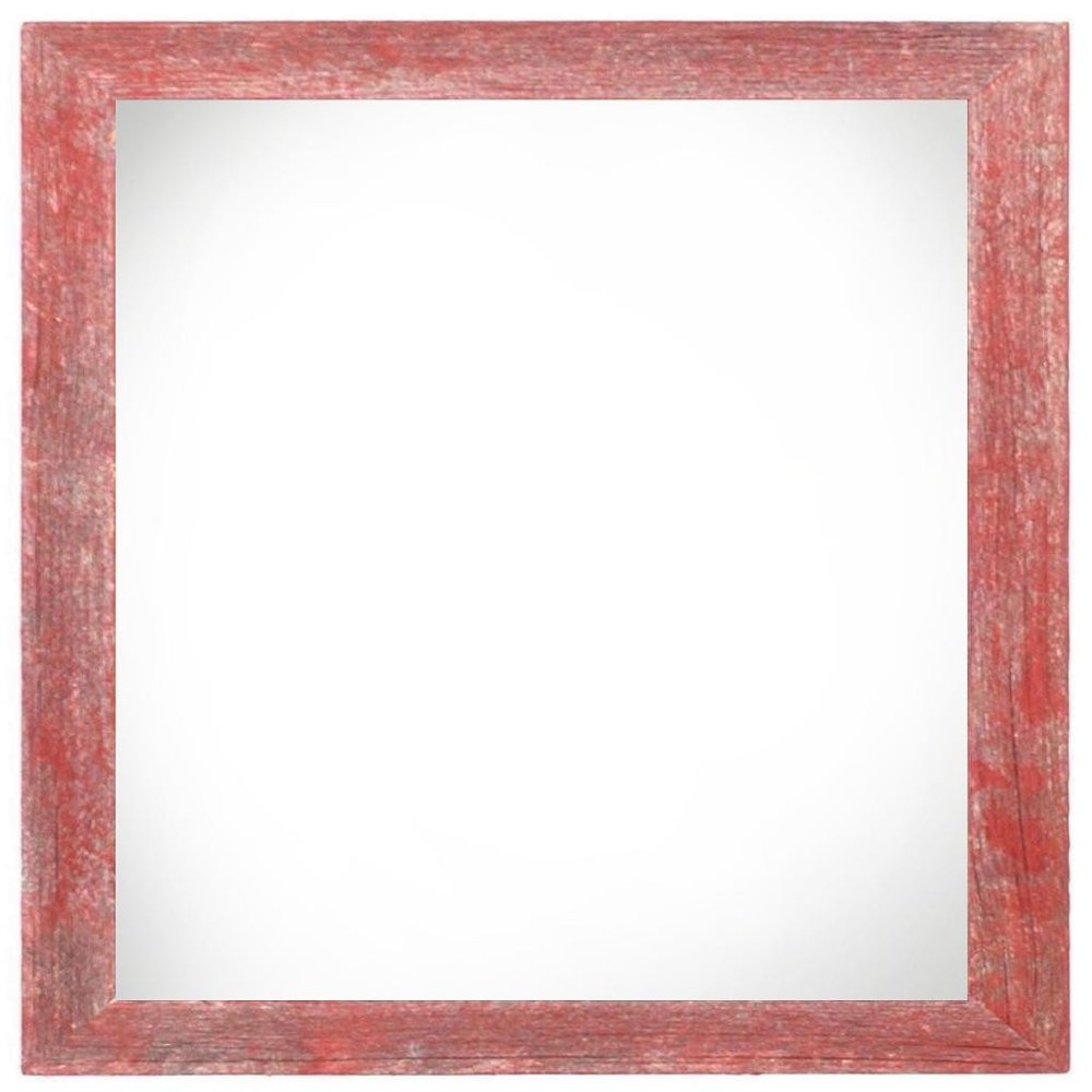 6" x 6" Red Solid Wood Tabletop Picture Frame. Picture frame isolated on a plain white background, showing a red wood surface.