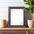 8.5" x 11" Black Solid Wood Tabletop Picture Frame