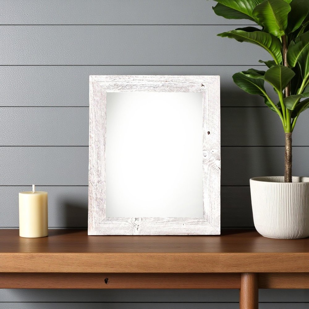 8" x 10" White Solid Wood Tabletop Picture Frame in a home interior
