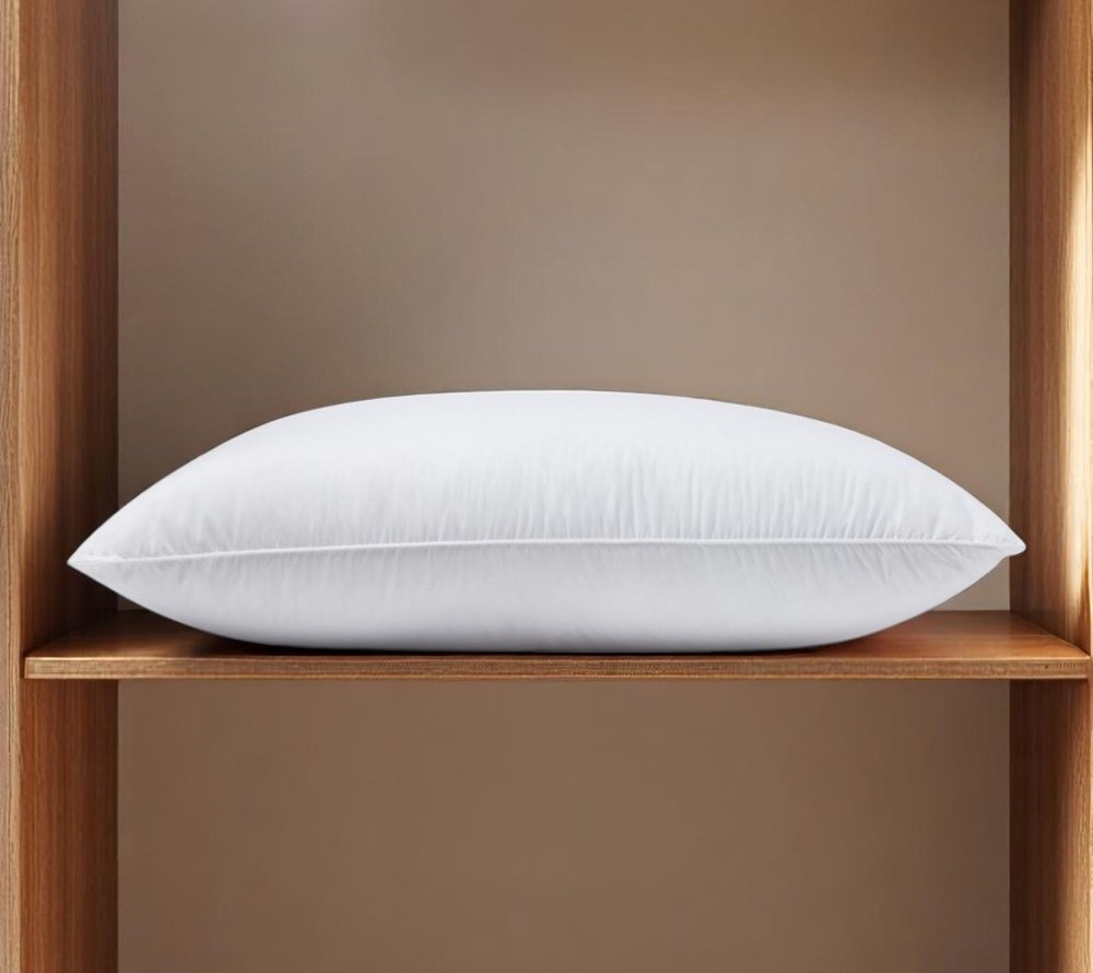 100% Cotton Lux Sateen Down Alternative Medium King Size Bed Pillow. Bed pillow in mahogany cotton.