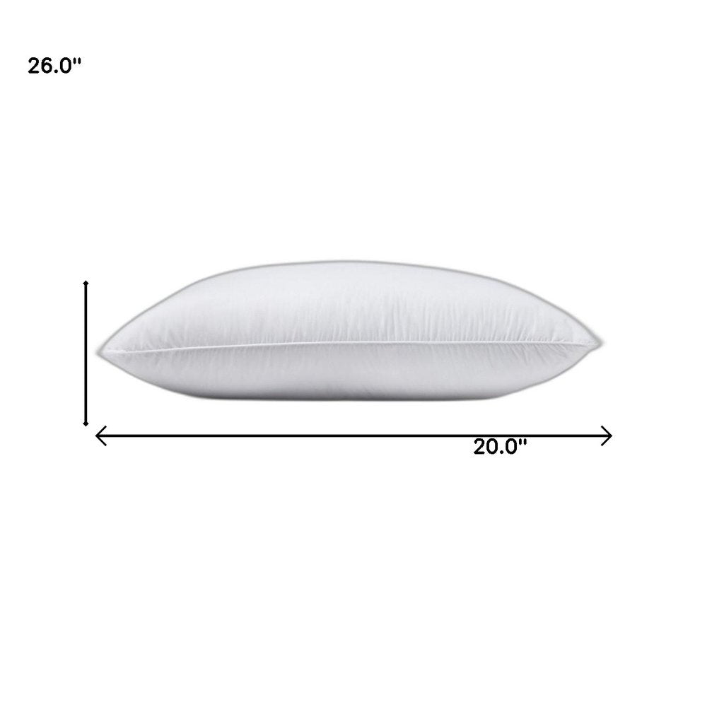 Lux Sateen Down Alternative Standard Size Firm Pillow on a white background