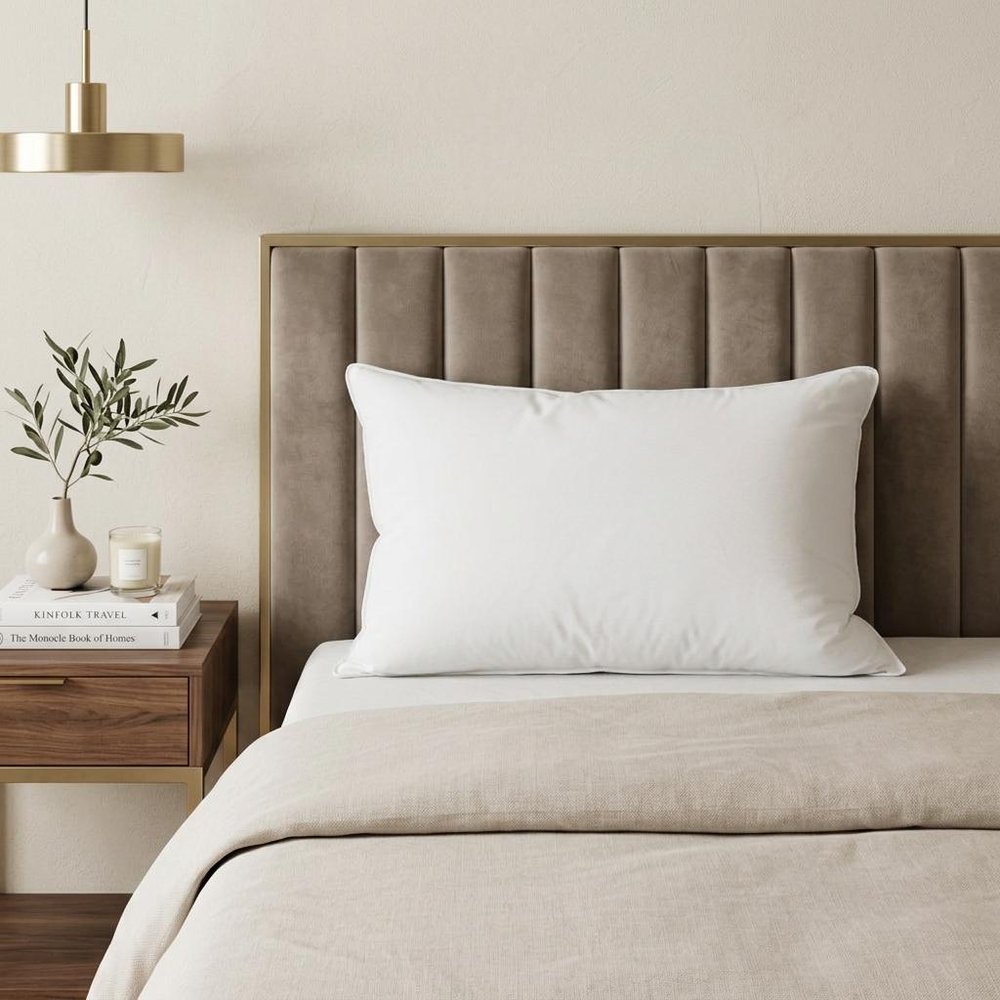 Lux Sateen Down Alternative King Size Firm Pillow