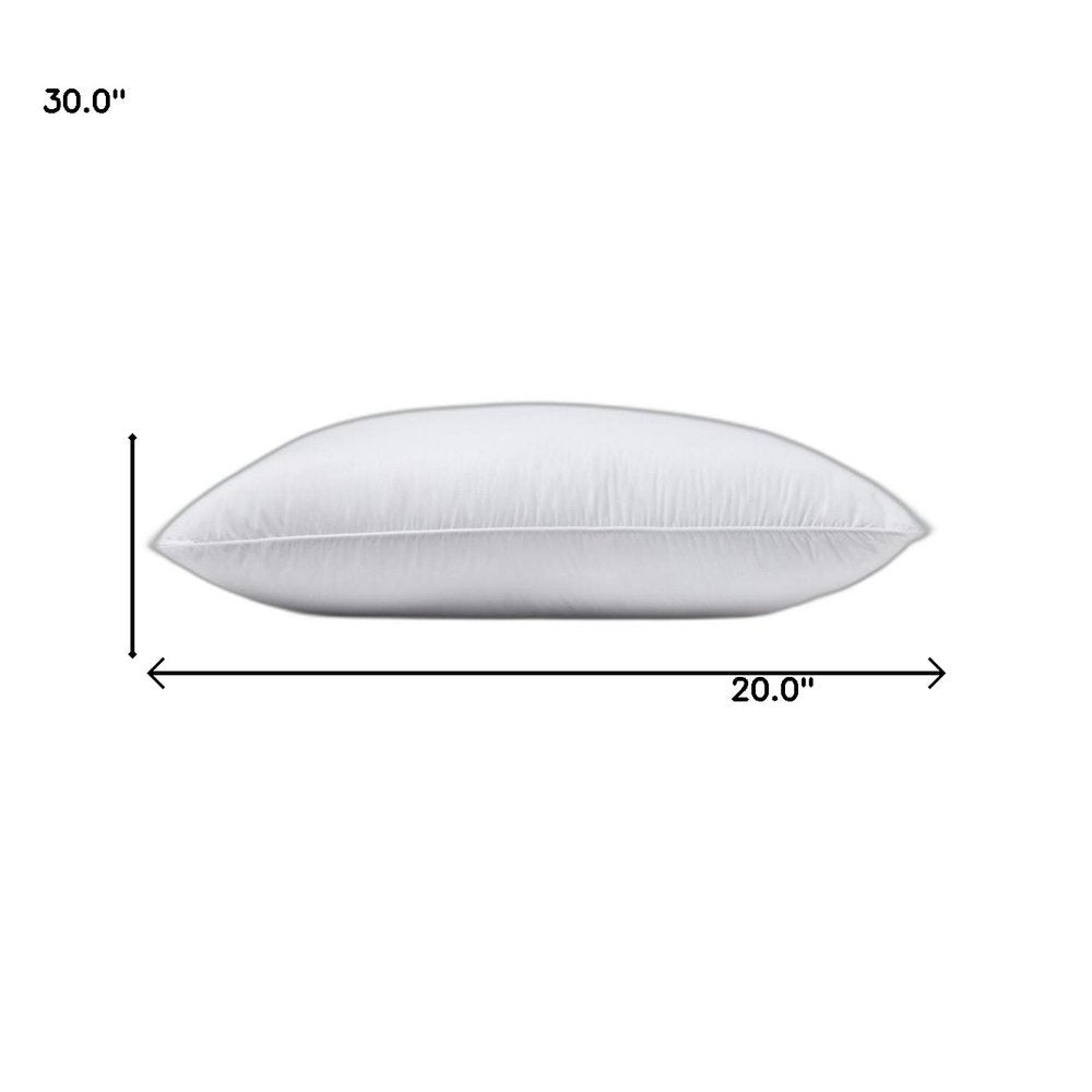 Set Of 2 Lux Sateen Down Alternative Queen Size Medium Pillows on a white background