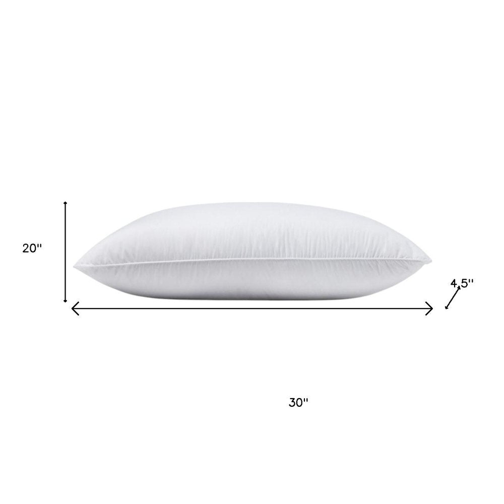 Set of Two Down Alternative Firm Queen Size Bed Pillows on a white background