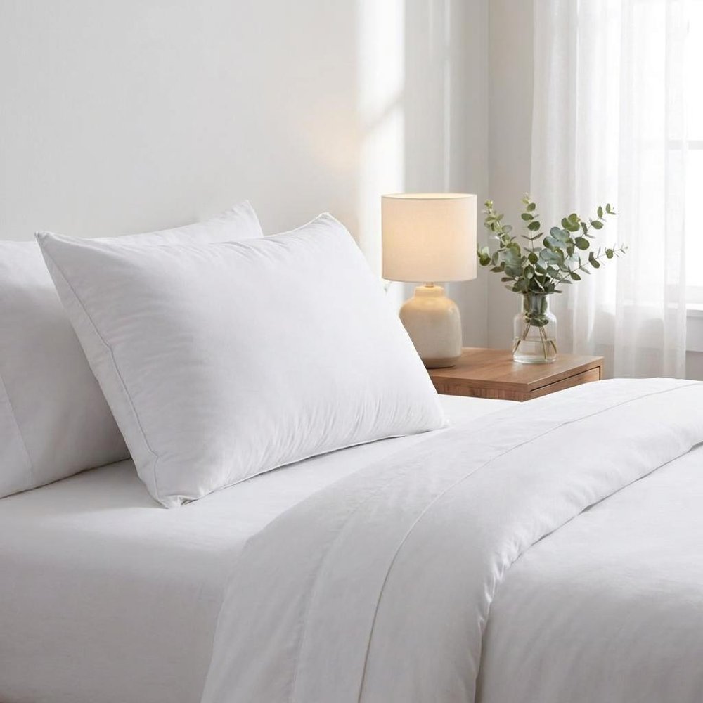 Premium Lux Down King Size Medium Pillow close-up detail