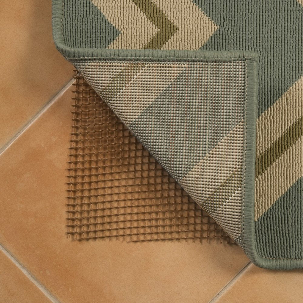 6' X 8' Brown Non Slip Indoor Outdoor Rug Pad shown as a full-frame view of the tan and brown surface.