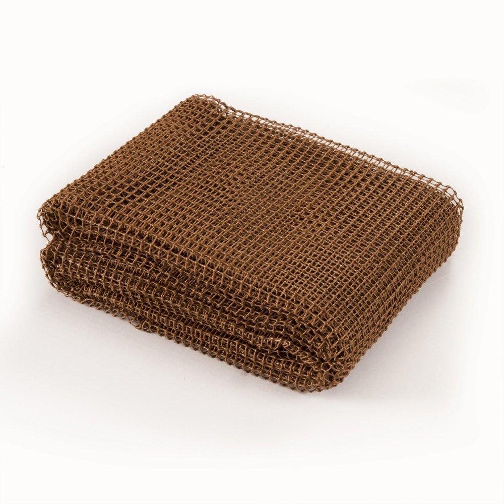 6' X 8' Brown Non Slip Indoor Outdoor Rug Pad. Rug pad isolated on a plain white background, showing a brown fabric surface.