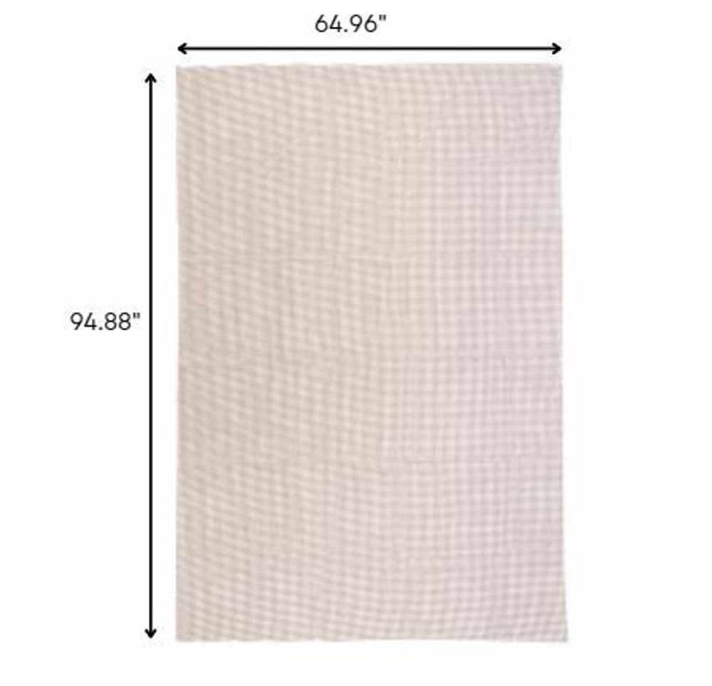 6' X 8' Brown Non Slip Indoor Outdoor Rug Pad. Rug pad isolated on a plain white background, showing a fabric surface.