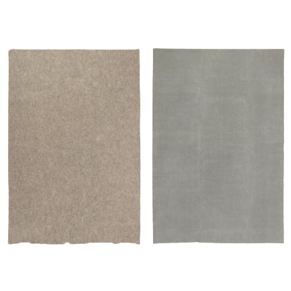 6' x 9' Gray Non Slip Rug Pad. Rug pad isolated on a plain white background, showing a gray plastic surface.