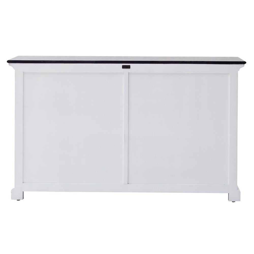 Modern Farmhouse Black And White Buffet Server on a white background