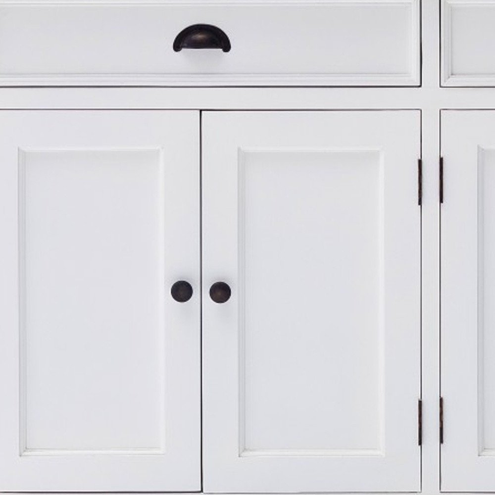 Modern Farmhouse Black And White Buffet Server on a white background
