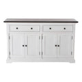 Modern Farm Brown And White Two Door Buffet Server on a white background