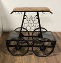 Rustic Black Rail Car Bar Cart in a home interior