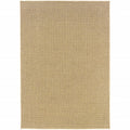 9' X 13' Beige Indoor Outdoor Area Rug on a white background