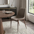 Set Of Two Walnut Solid Back Dining Chairs
