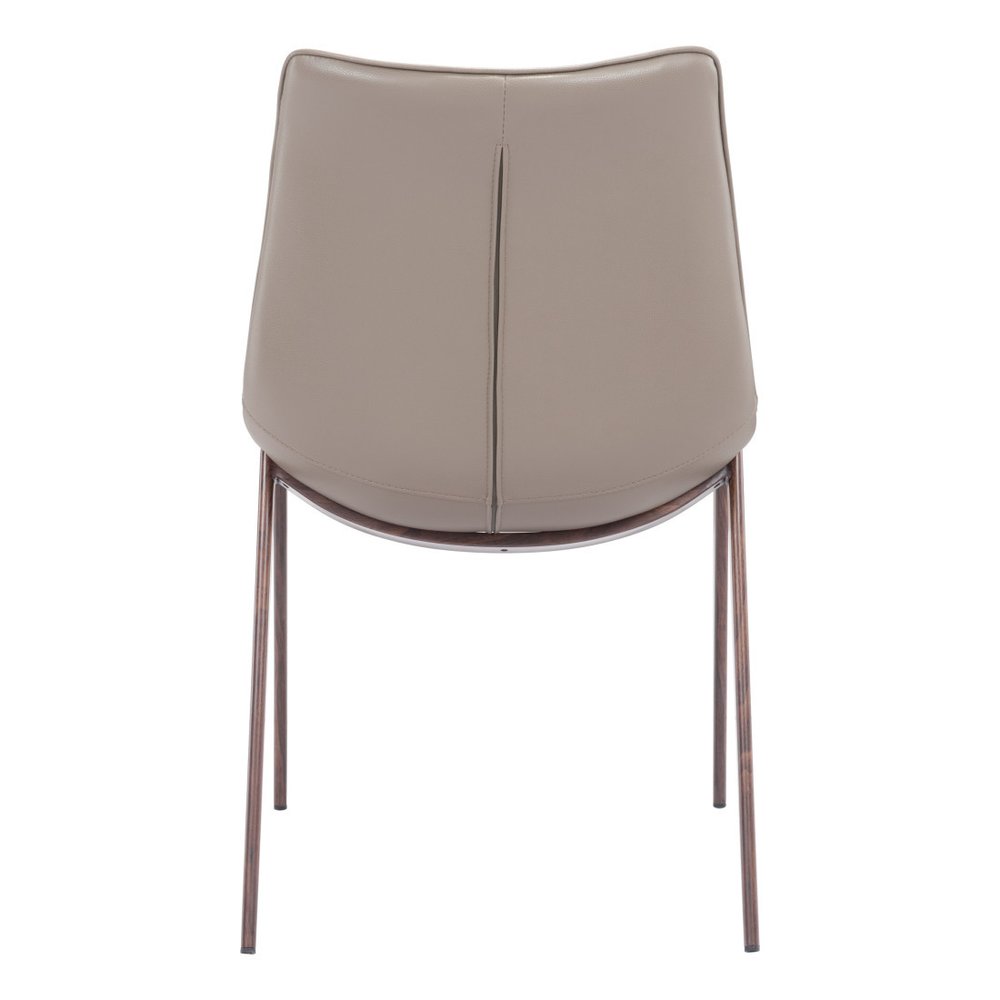 Set Of Two Walnut Solid Back Dining Chairs on a white background