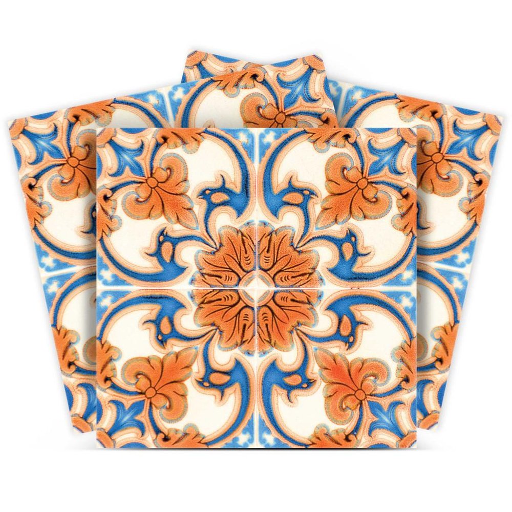 7" X 7" Queen Mosaic Removable Peel And Stick Tiles on a white background