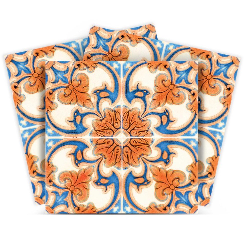 7" X 7" Queen Mosaic Removable Peel And Stick Tiles on a white background