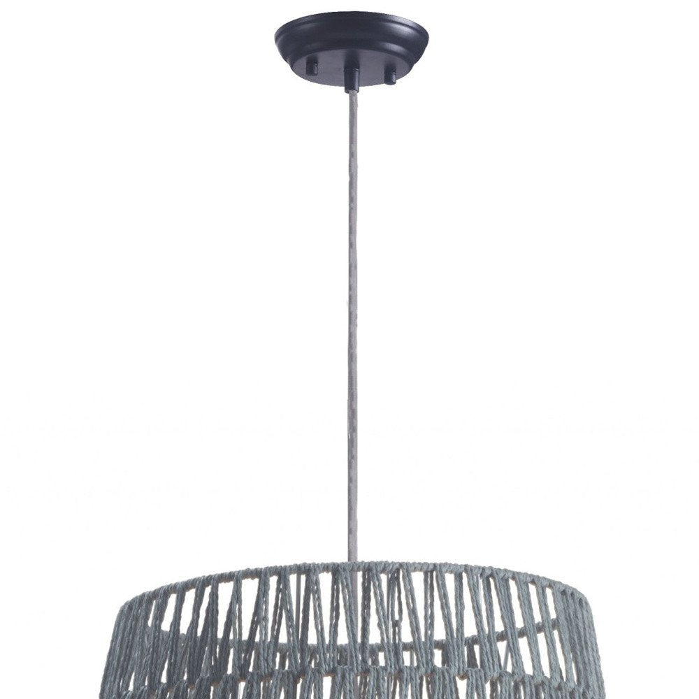 Gray Woven Sky Zig Zag Ceiling Lamp
