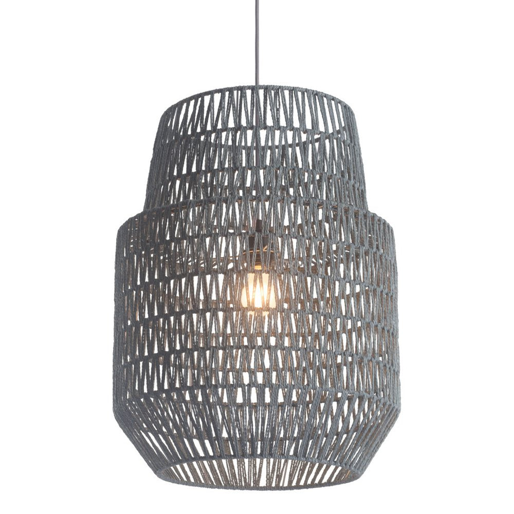 Gray Woven Sky Zig Zag Ceiling Lamp