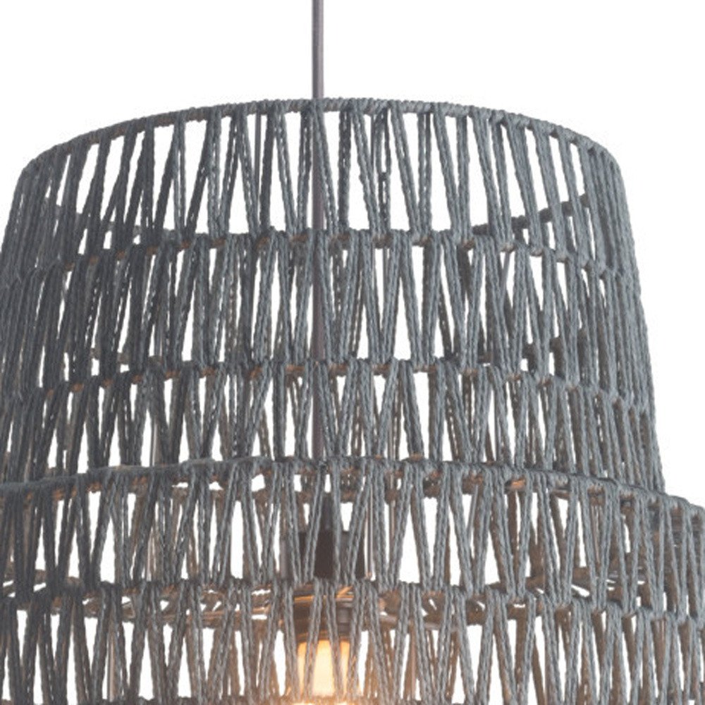 Gray Woven Sky Zig Zag Ceiling Lamp