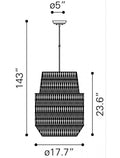Gray Woven Sky Zig Zag Ceiling Lamp