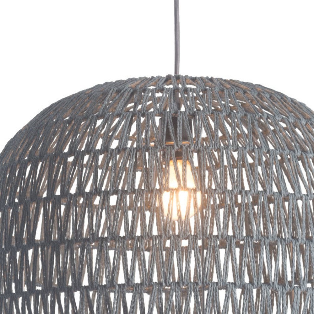 Gray Lantern Metal Dimmable Ceiling Light With Shades