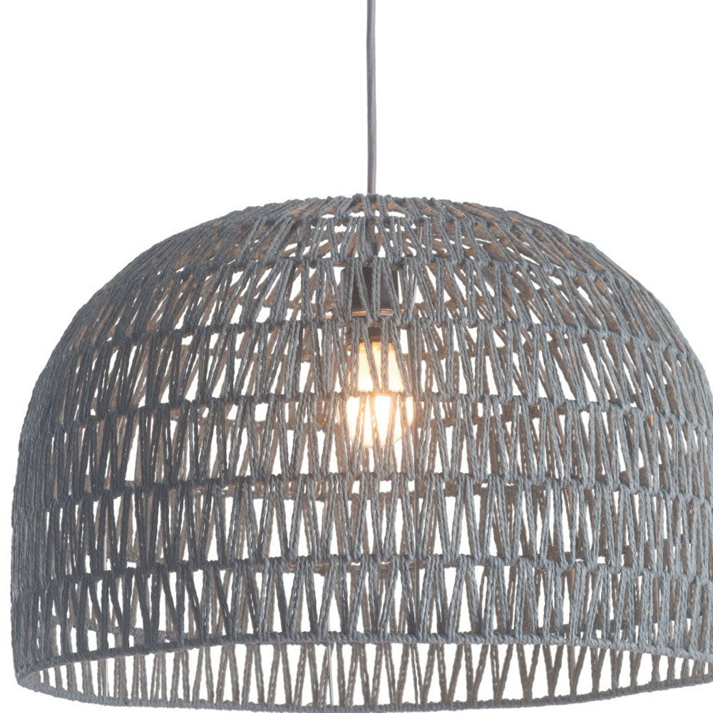 Gray Lantern Metal Dimmable Ceiling Light With Shades on a white background