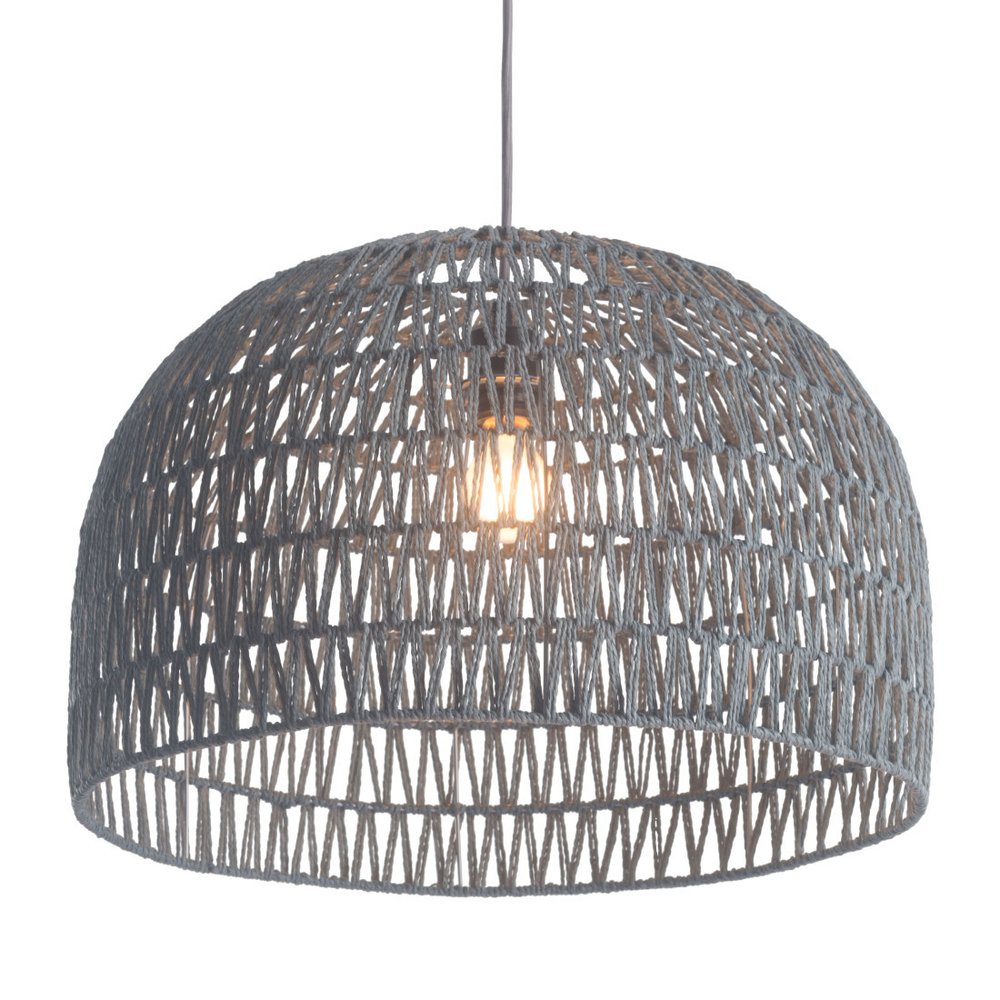Gray Lantern Metal Dimmable Ceiling Light With Shades on a white background