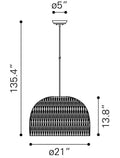 Gray Lantern Metal Dimmable Ceiling Light With Shades on a white background