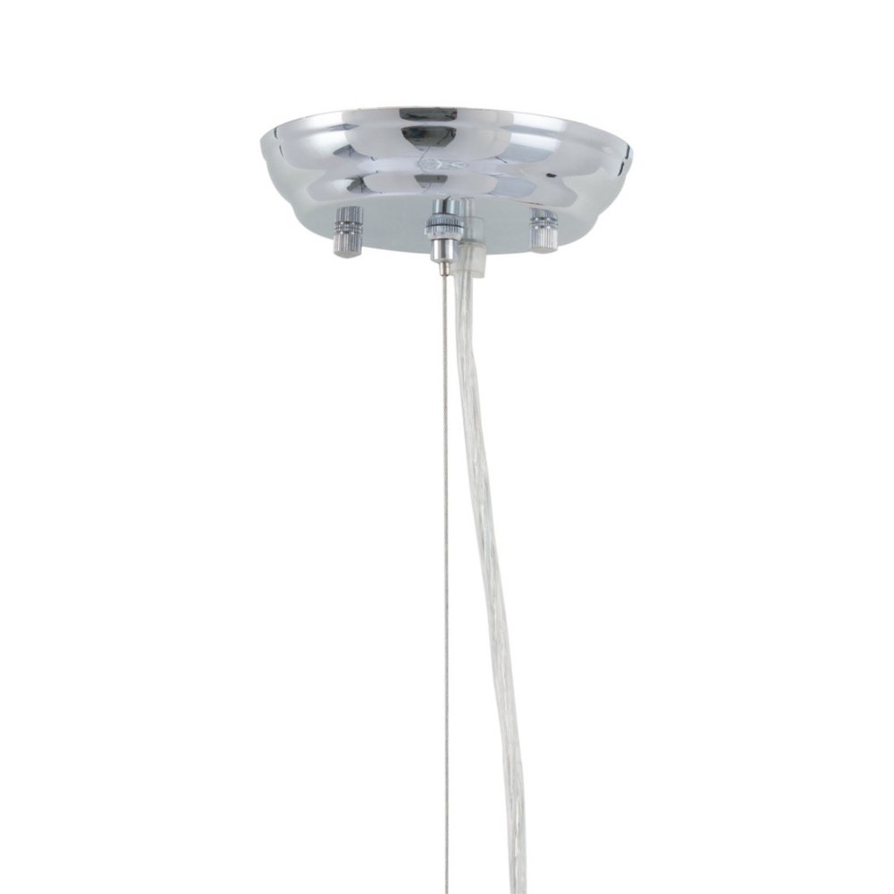 Silver Lantern Metal Chandelier With Silver Shades on a white background