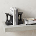 Set of Two 6" Black Metal Decorative Bookends