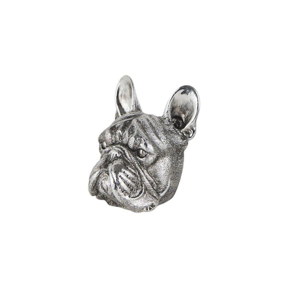 Set of Two 6" Silver Metal Dog Decorative Bookends on a white background