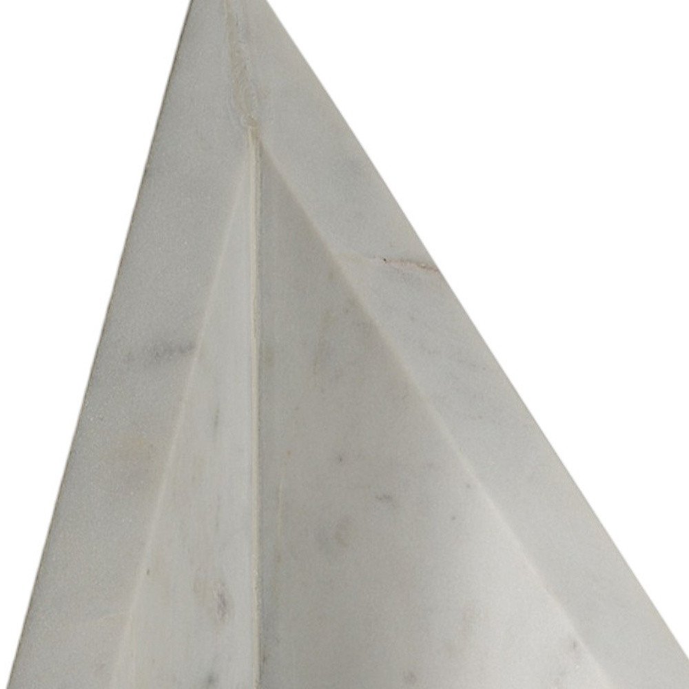 Set of Two White Marble Decorative Bookends on a white background