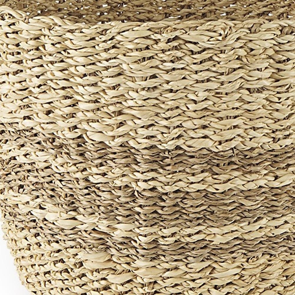 Set of Two Brown Wicker Basket - 11.81" H x 17.72" W x 17.72" D