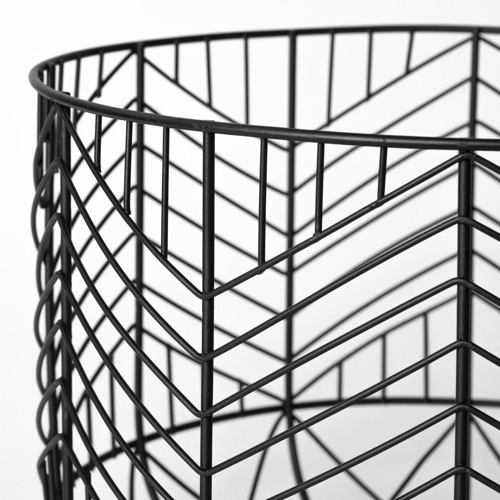 Set of Two Black Metal Tabletop Sculpture on a white background