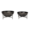 Set of Two Black Metal Decorative Bowl