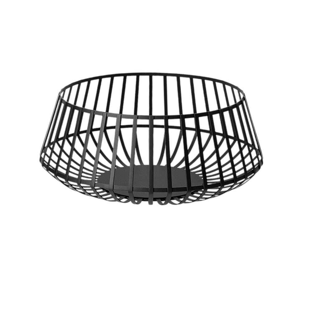 Set of Two Black Metal Decorative Bowl - 5.51" H x 13.19" W x 13.19" D on a white background