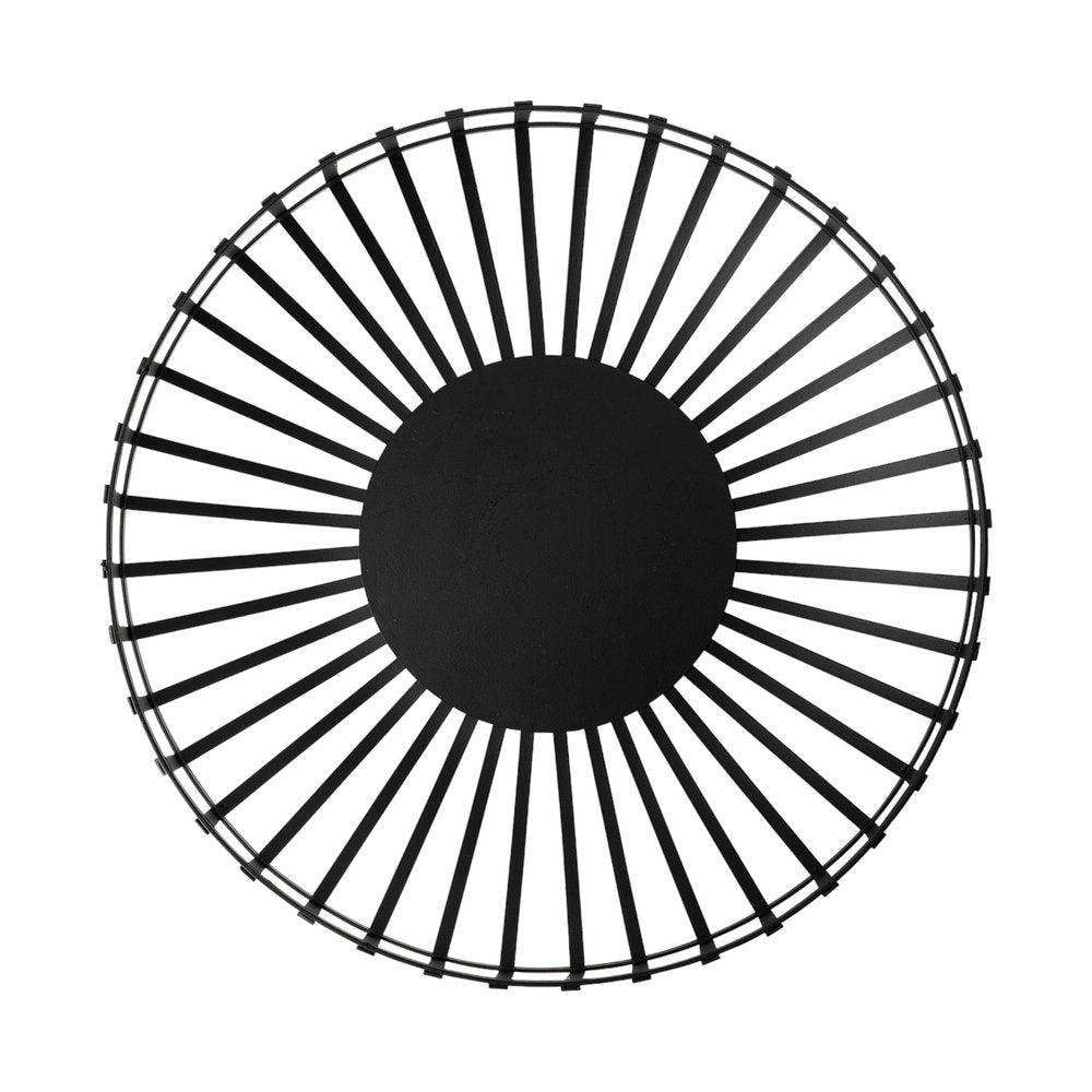 Set of Two Black Metal Decorative Bowl - 5.51" H x 13.19" W x 13.19" D on a white background