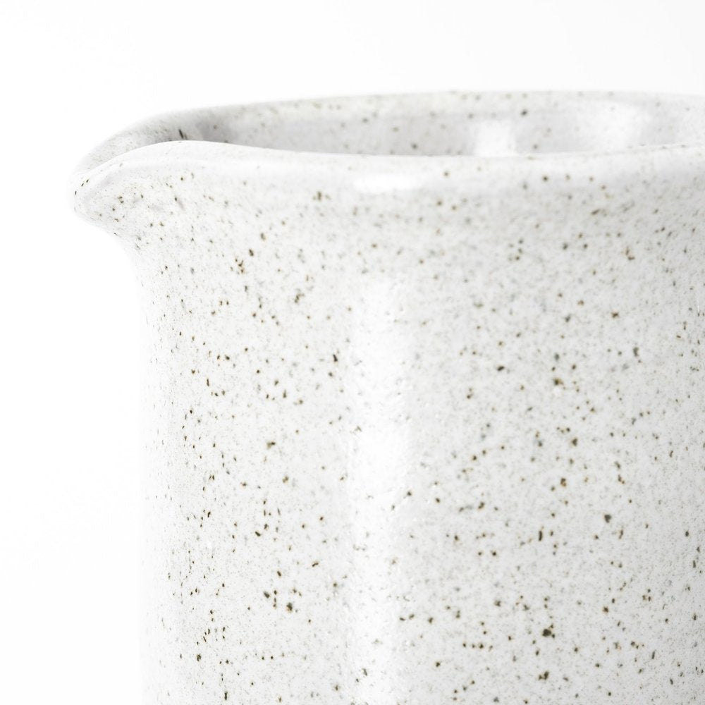 9" Gray Cylinder Ceramic Urns Jars on a white background