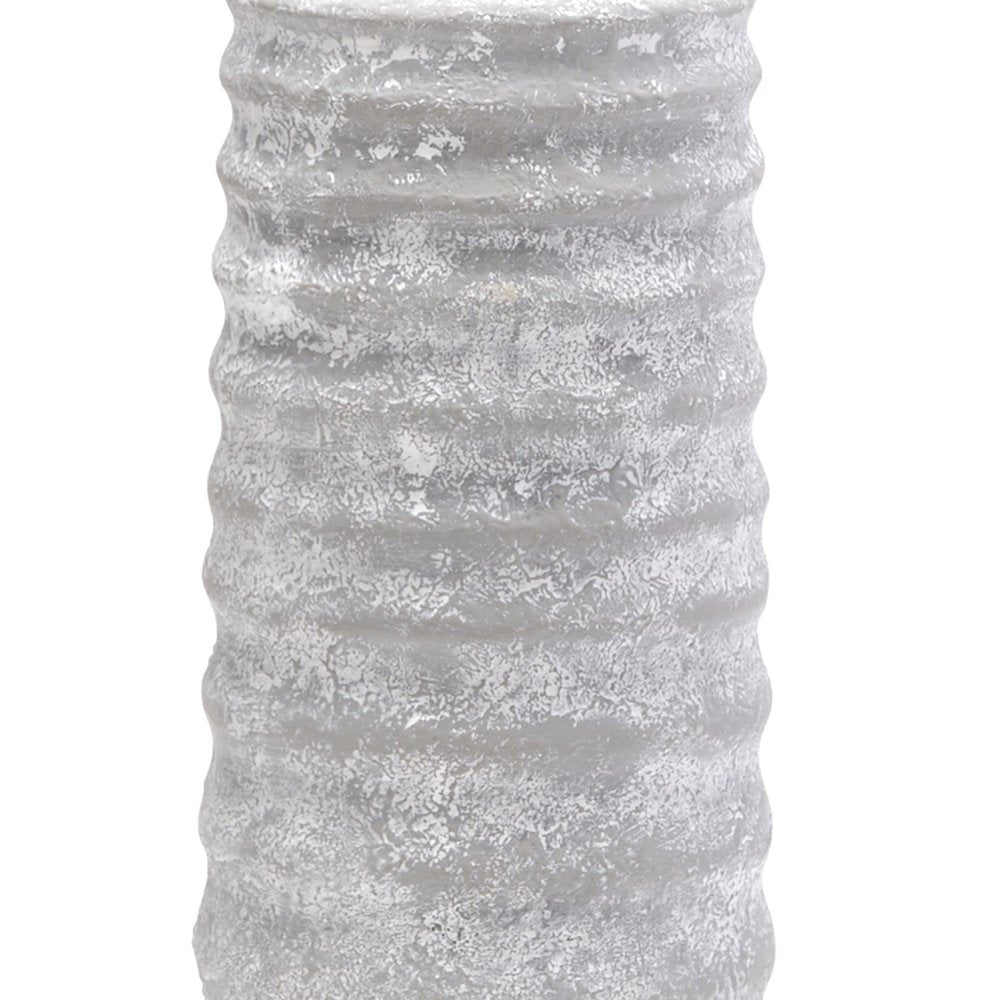 31" Gray Lamp Base LED With Beige Shade. Lamp isolated on a plain white background, in a beige finish.