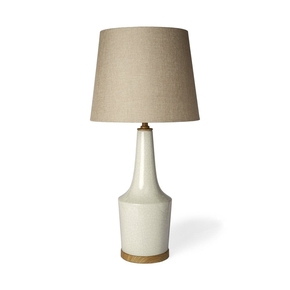 29" Brown Lamp Base LED With Brown Shade. Lamp isolated on a plain white background, showing its brown color.
