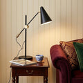 26" Black Metal Swing Arm With Black Cone Shade. Home product in black metal.