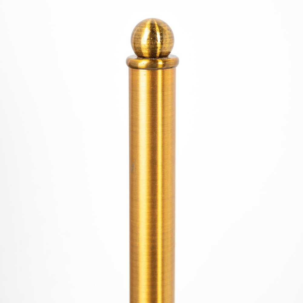 26" Gold Lamp Base LED With Gold Shade. Lamp isolated on a plain white background, showing its gold color.